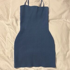 Aritzia Blue Sculpt Knit Mini Dress